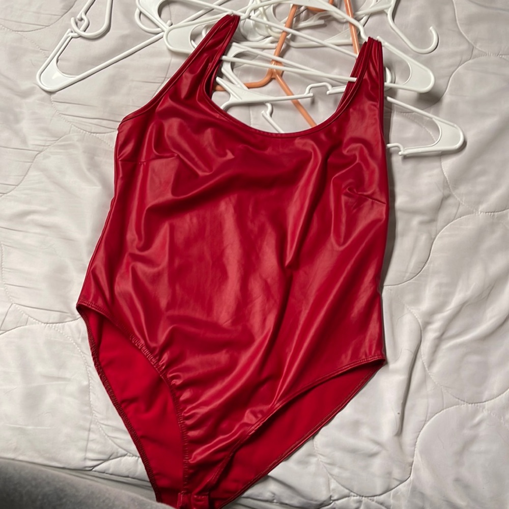 Forever 21 faux leather bodysuit